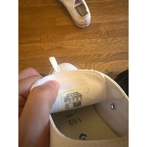 Converse Chuck Taylor All Star Low Top White Canvas Men's Sneakers Size 11 - Picture 7 of 7
